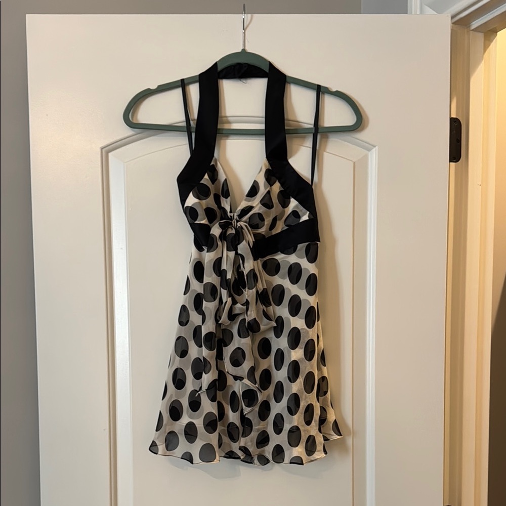 Milly Black and White Polka Dot Top